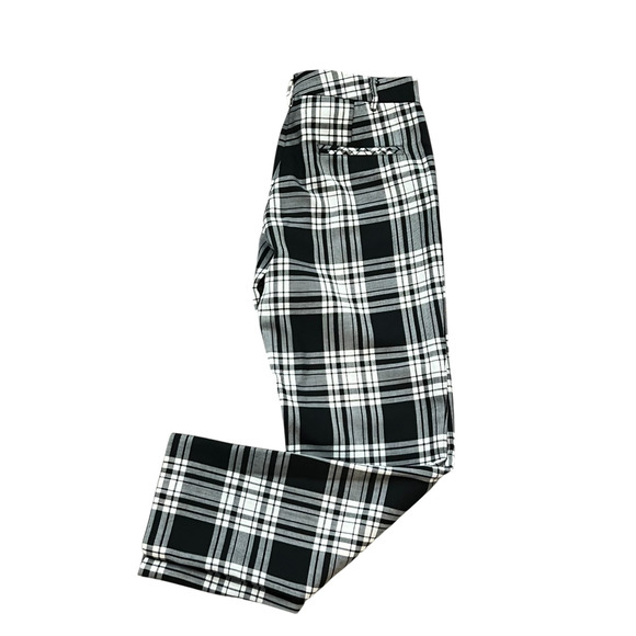 leifsdottir Pants - Leifsdottir The Essential Slim Womens Black Plaid Crop Pant Size 4 Anthropologie